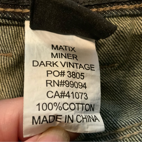 Matix Miner straight leg, dark vintage jeans - Picture 6 of 6